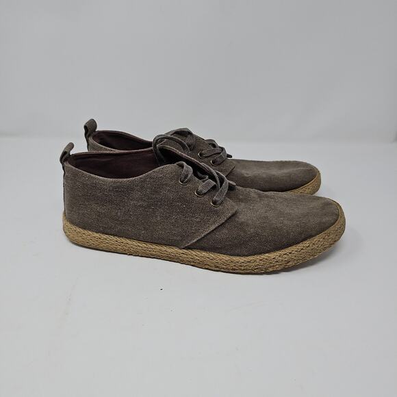 Lamo Mens Brown Canvas Chukka Espadrille Lace Up Shoes Size‎ 10 Coastal Casual main image 5